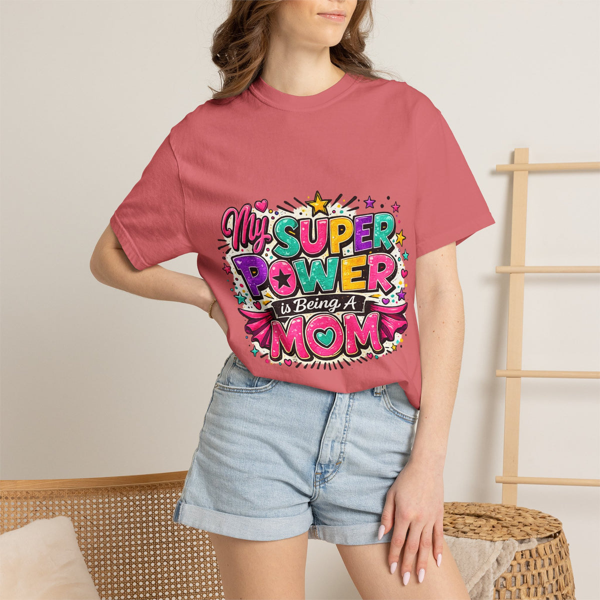 My Super Power Is Being A Mom T-shirt | Mom Graphic Tee