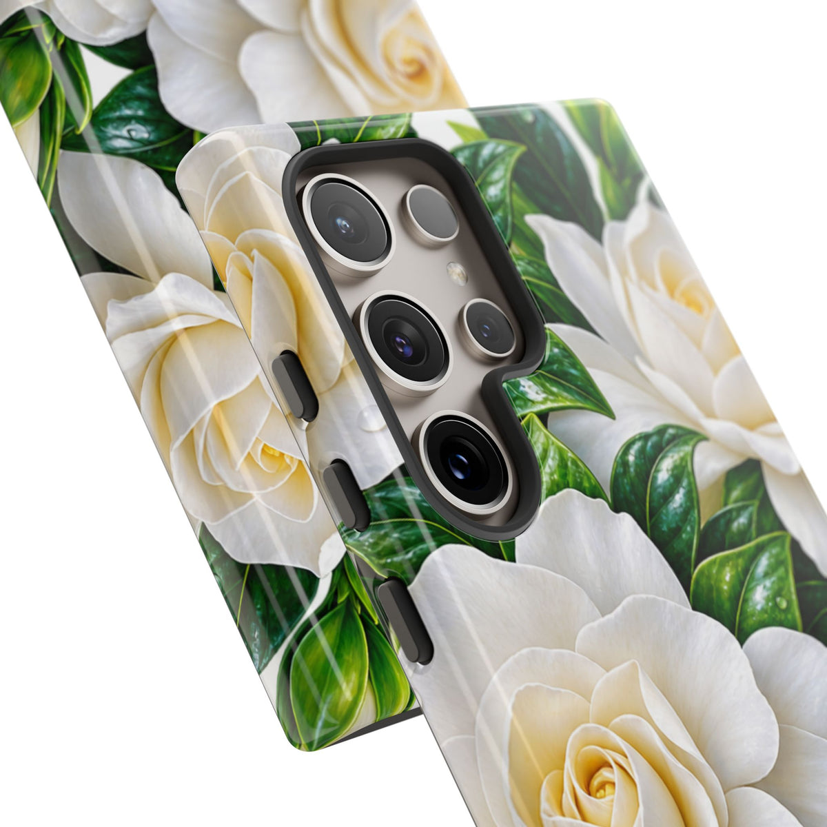 Floral Camellia Tough Case — White Gardenia Phone Cover