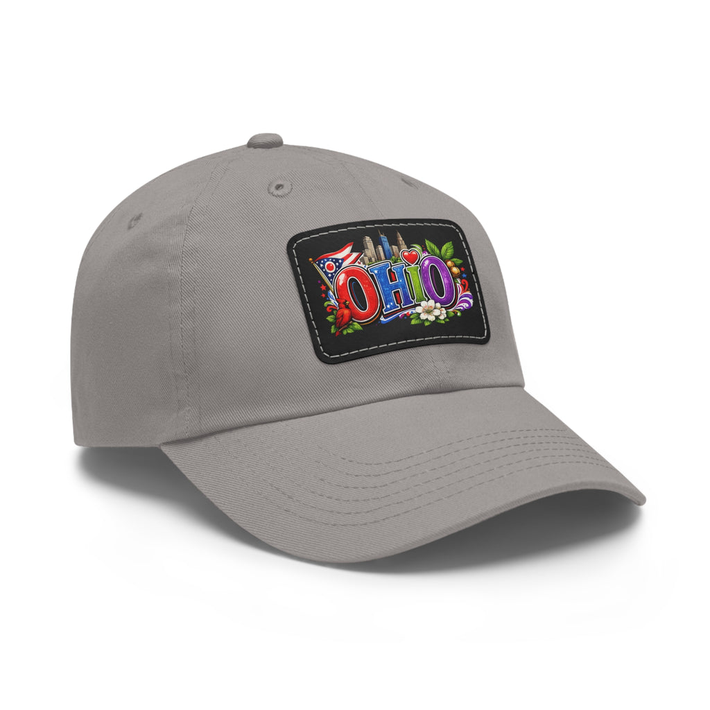 Ohio Patch Dad Hat | Leather Rectangle State Patch