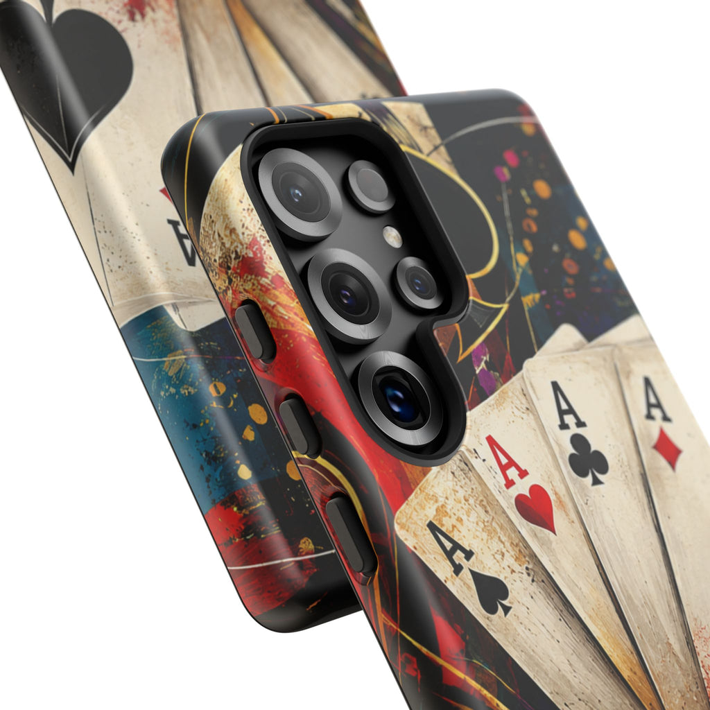 Casino Poker Ace Phone Case — Vintage Playing Cards & Chips Protective Cover