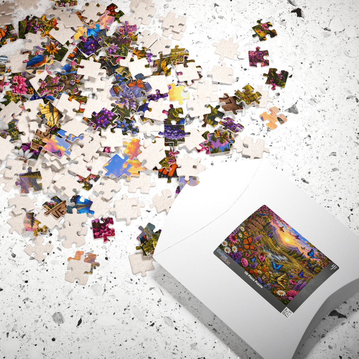 Sunset Butterfly Meadow Puzzle | 520-1014 Piece Jigsaw
