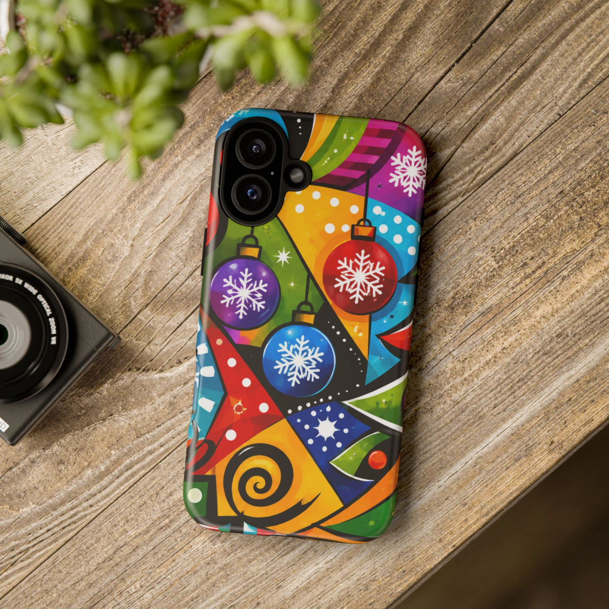 Holiday Ornament Phone Case — Colorful Festive Christmas Design