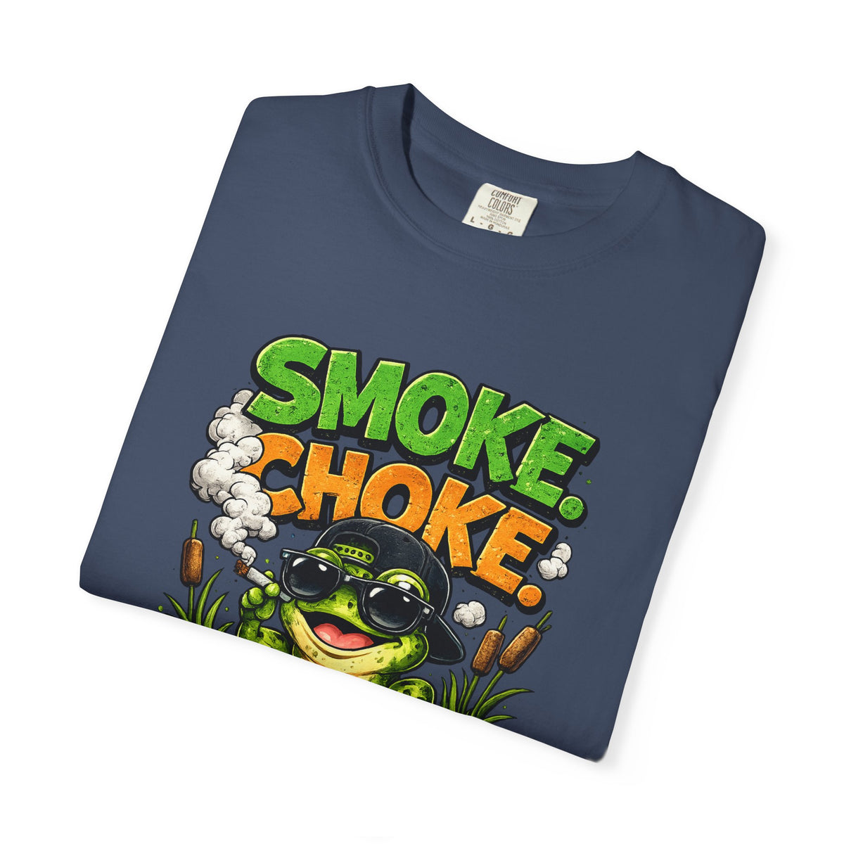 Smoke Choke Croak Frog T-shirt | Graphic Frog Tee