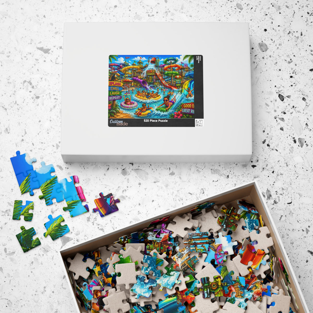 Waterpark Adventure Puzzle 520-piece | Colorful Summer Scene
