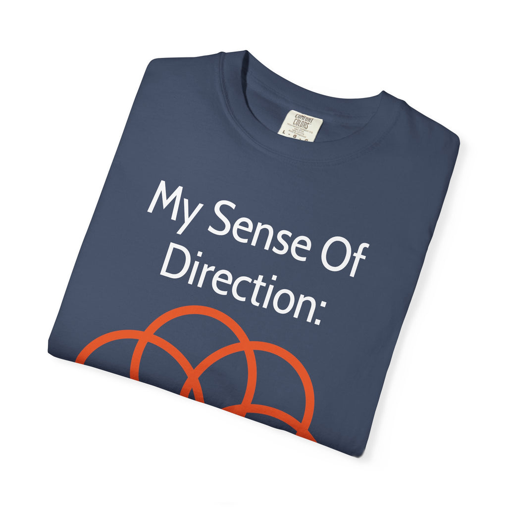 My Sense Of Direction: Compass Flower T-shirt | Funny Directional Tee