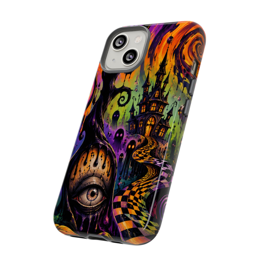 Phone Case — Psychedelic Haunted House Halloween Design