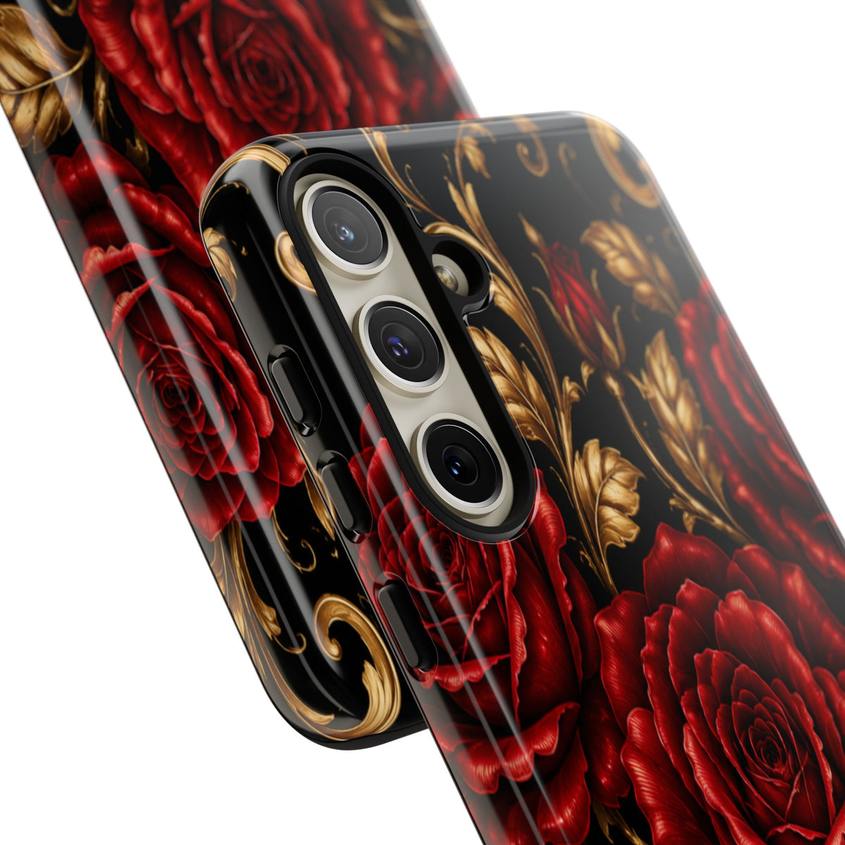 Tough Cases — Vintage Red Rose Floral Phone Case