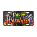 Happy Halloween Vanity Plate — Spooky Skull & Ghost License Plate