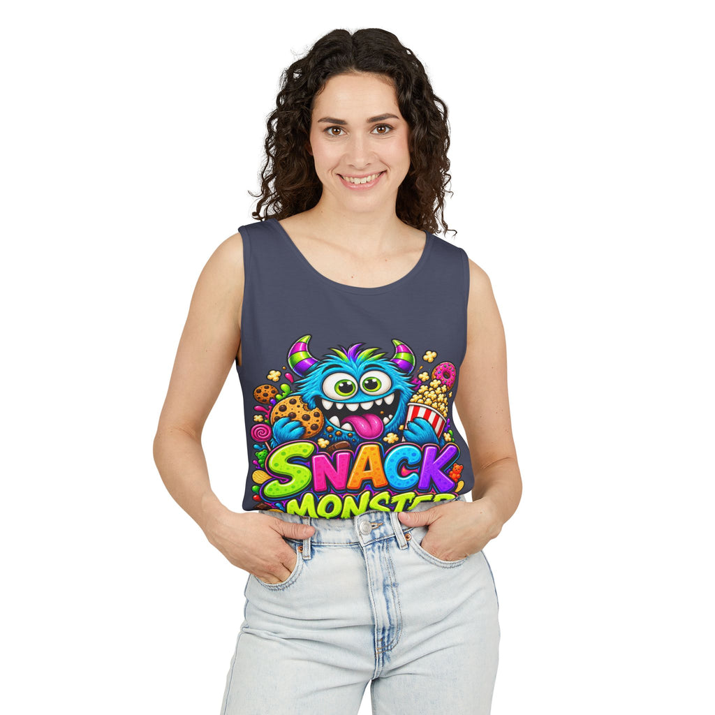 Snack Monster Tank Top | Cute Colorful Monster Snacks Graphic