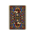 Biker Jesus Stained-Glass Poker Playing Cards