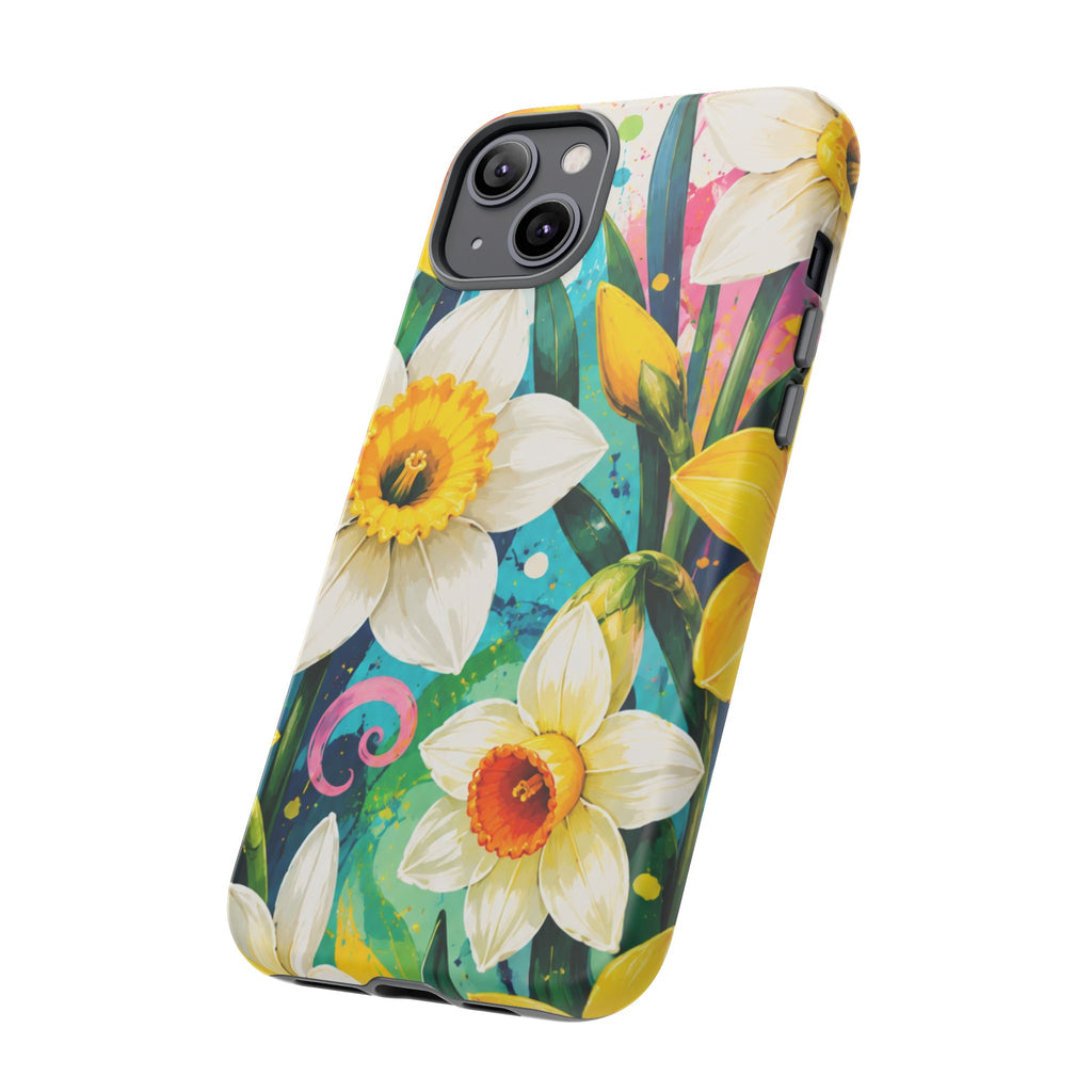 Daffodil Floral Phone Case — Bright Spring Garden Protective Cover