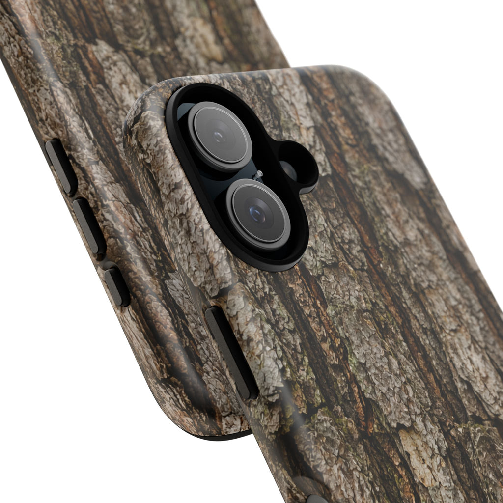 Bark Texture Phone Case - Rugged Woodland Camouflage for Nature Lovers