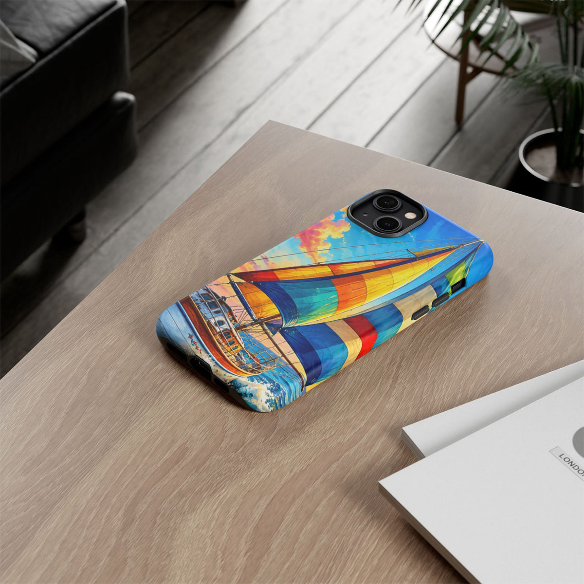 Sailboat Sunset Phone Case — Colorful Nautical iPhone Cover