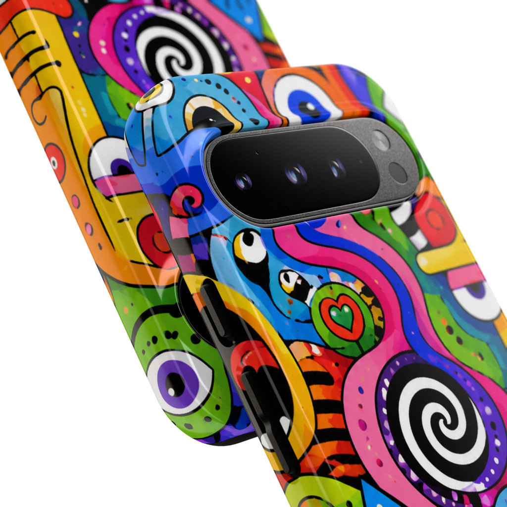 Colorful Abstract Doodle Tough Phone Case