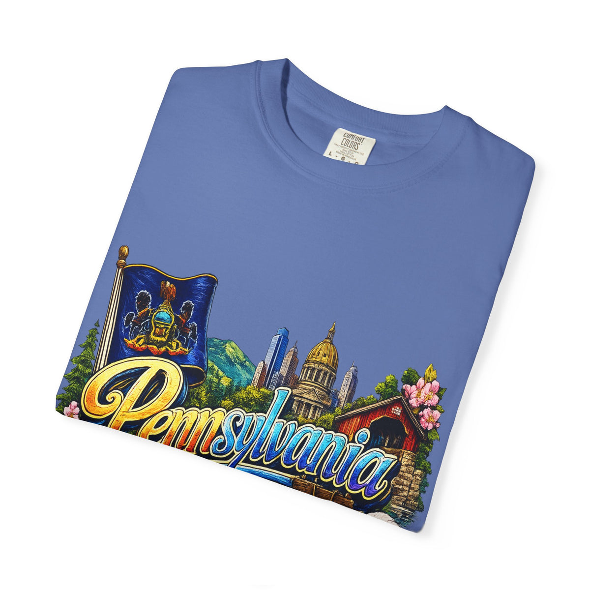 Pennsylvania Vintage Postcard T-Shirt | State Skyline Tee