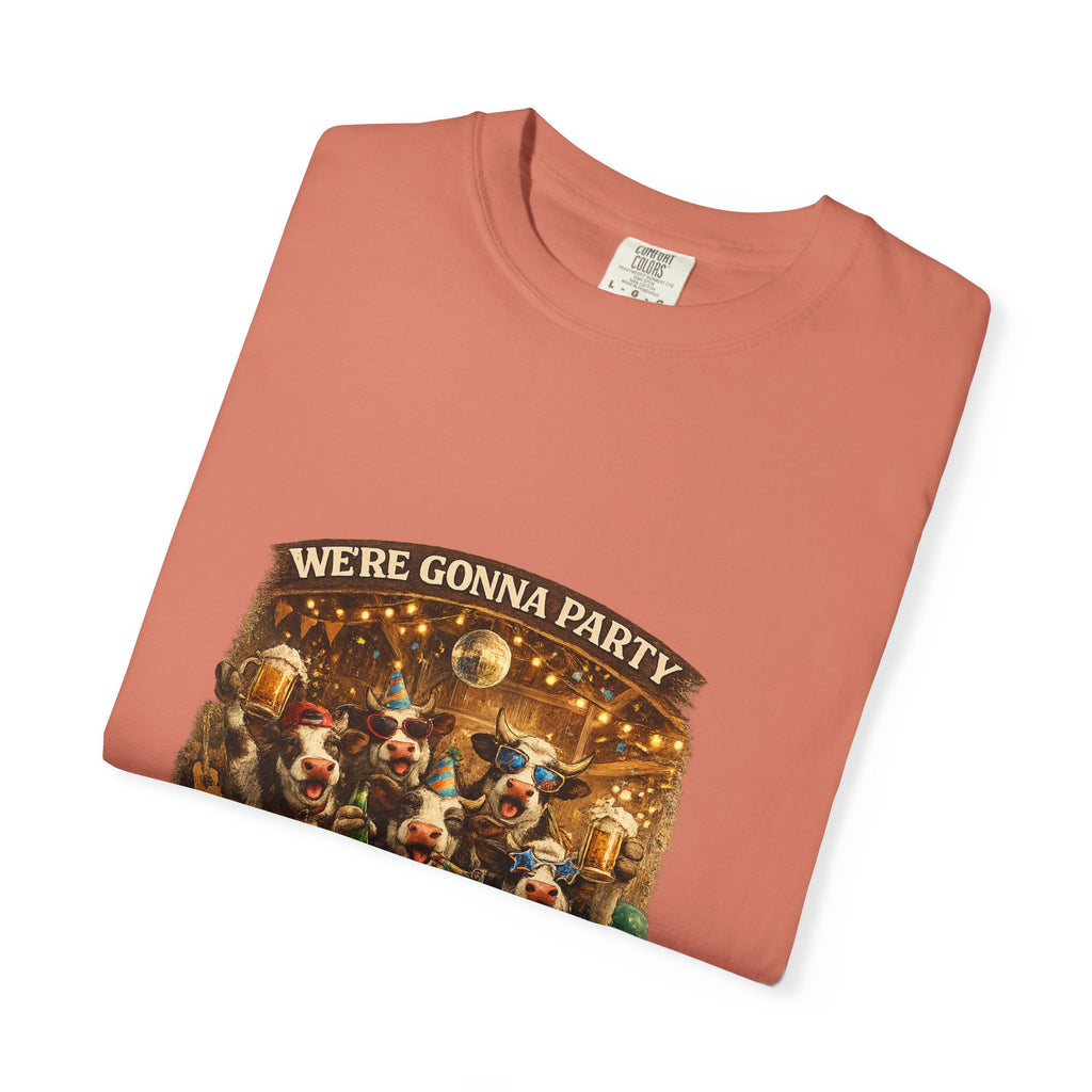 We're Gonna Party Until the Cows Come Home T-shirt | Funny Cow Party Shirt
