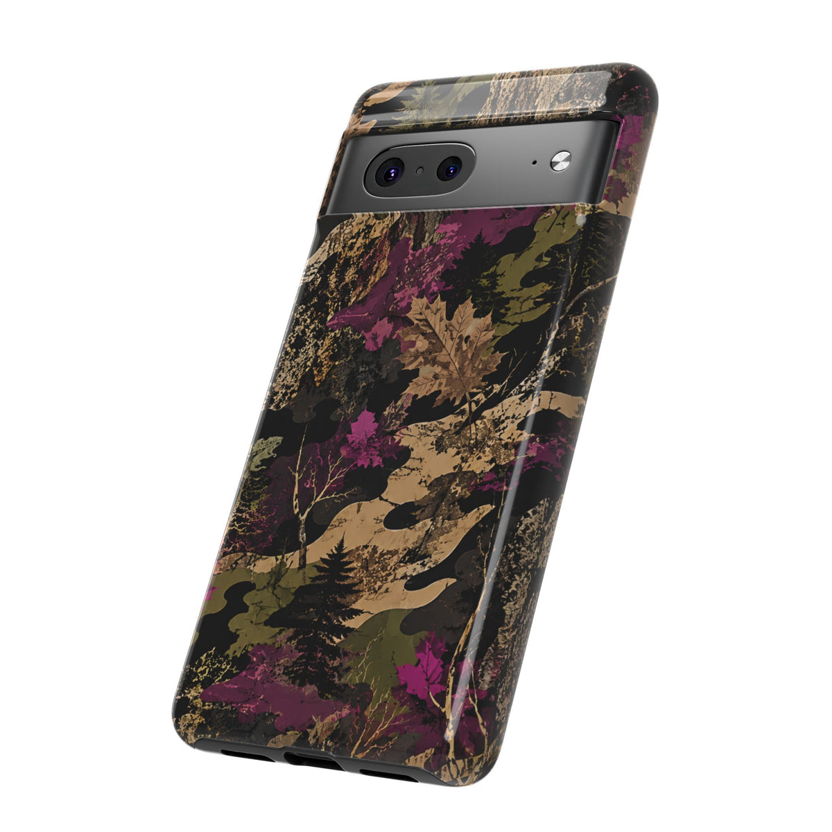 Camo Floral Tough Phone Case — Rugged Nature-Inspired Protection