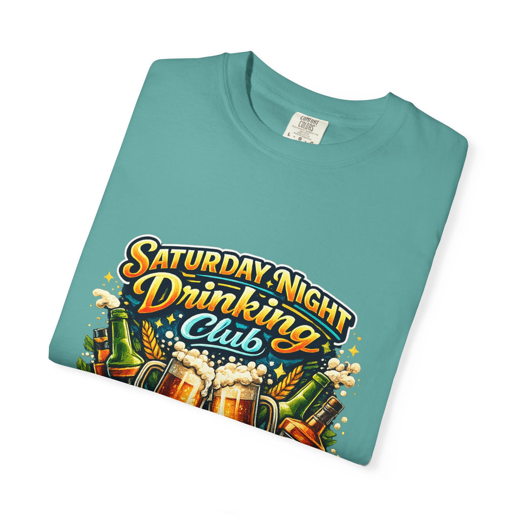 Saturday Night Drinking Club T-shirt | Beer Glasses, Bottles, Members Only
