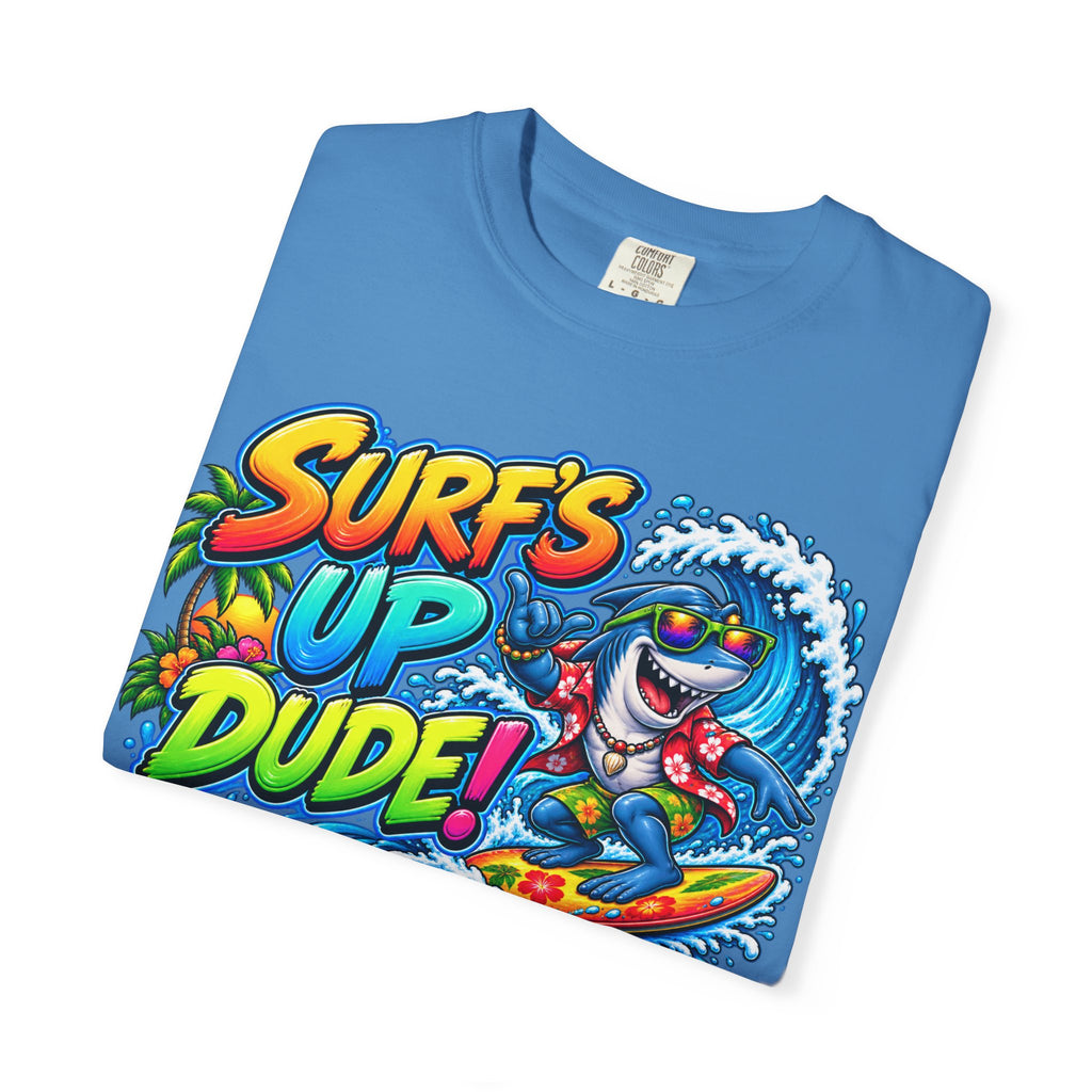 Surf's Up Dude! Surf Shark Graphic T-Shirt