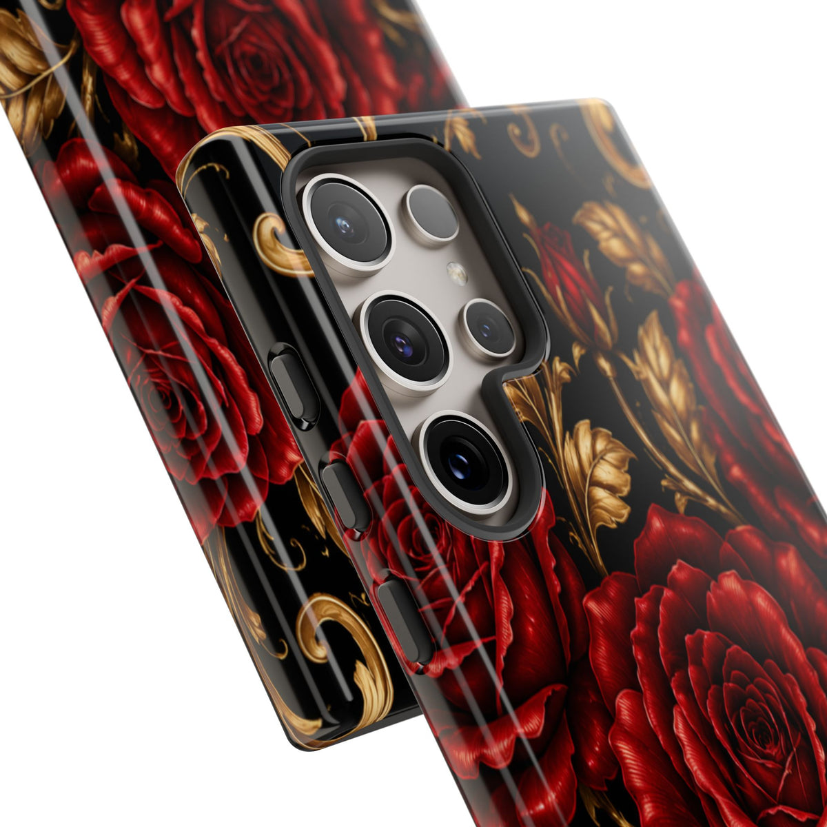 Tough Cases — Vintage Red Rose Floral Phone Case