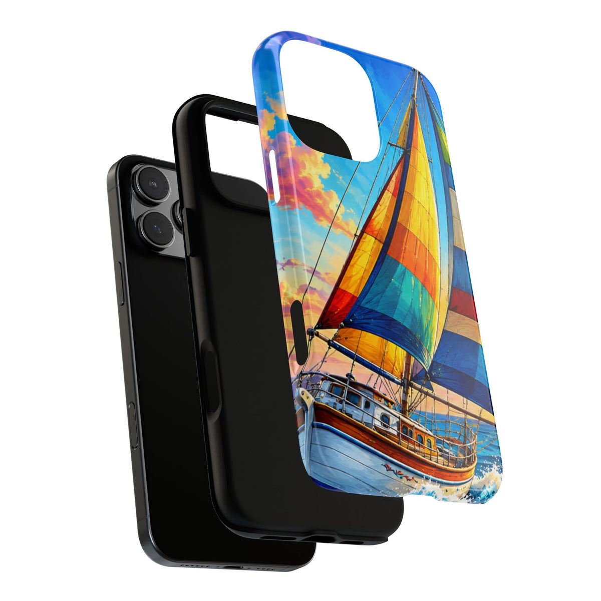 Sailboat Sunset Phone Case — Colorful Nautical iPhone Cover