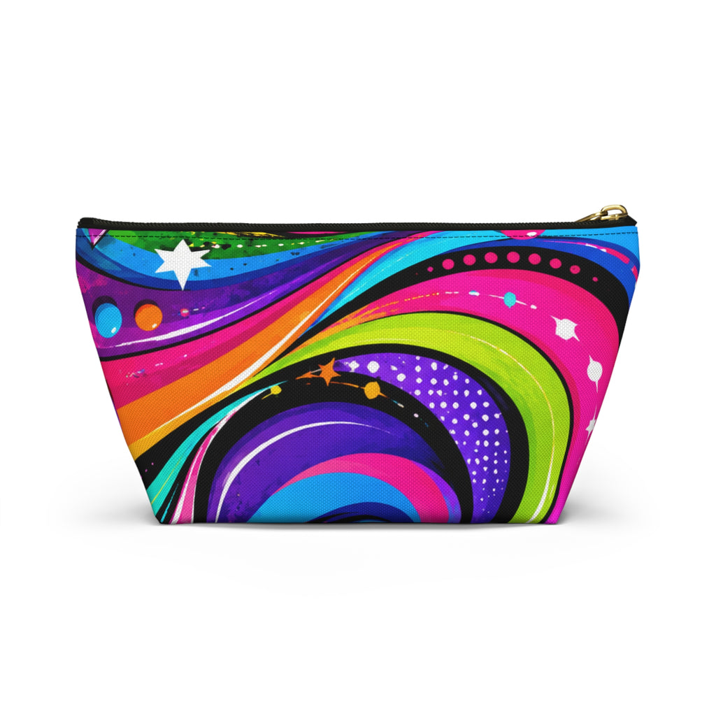 Colorful Pop Art Accessory Pouch — Starburst Cosmetic Bag