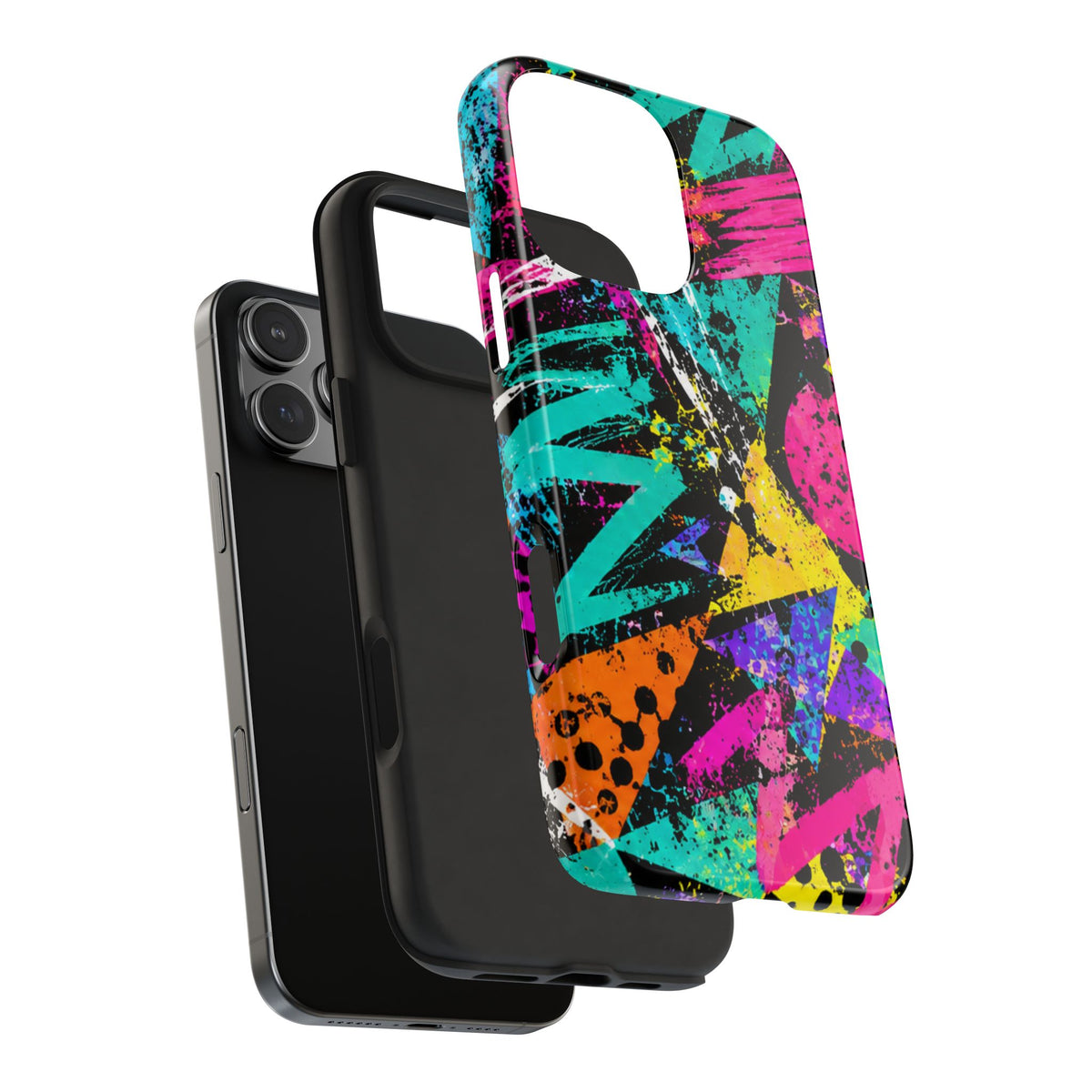 Tough Phone Case — Neon Graffiti Splash Protective Cover