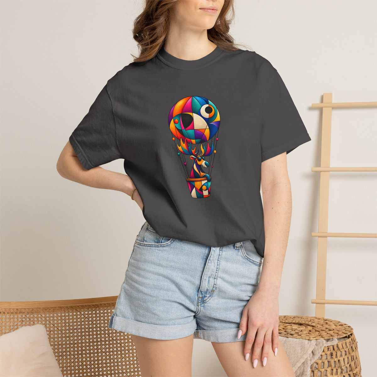 Hot Air Balloon Abstract Art T-Shirt