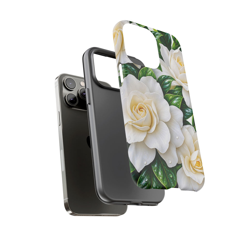 Floral Camellia Tough Case — White Gardenia Phone Cover