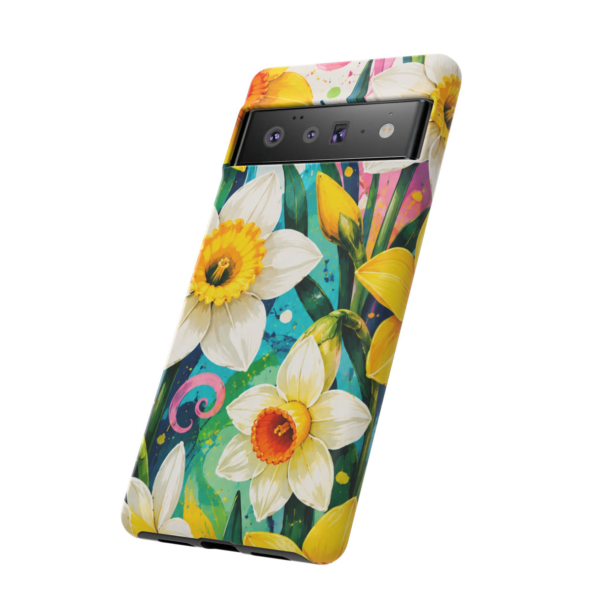Daffodil Floral Phone Case — Bright Spring Garden Protective Cover