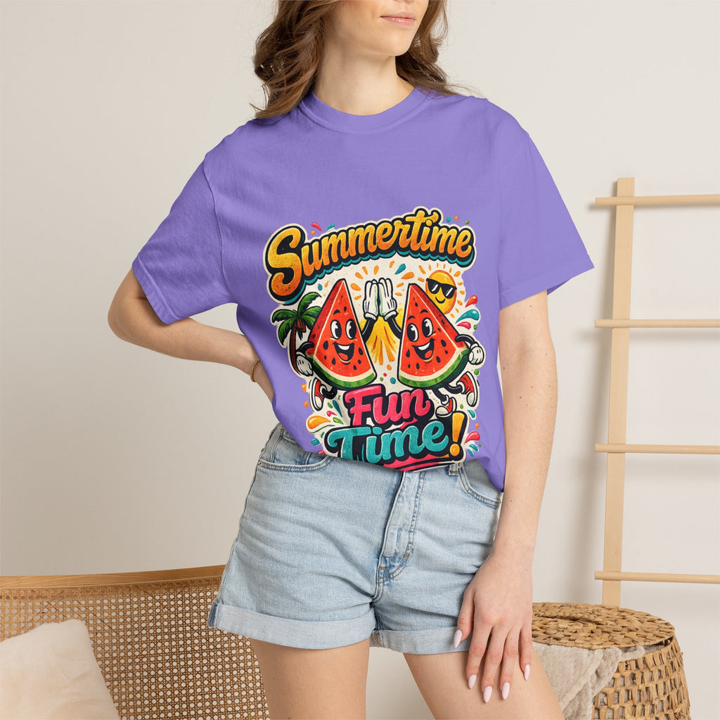 Summertime Fun Time Watermelon Graphic T-Shirt