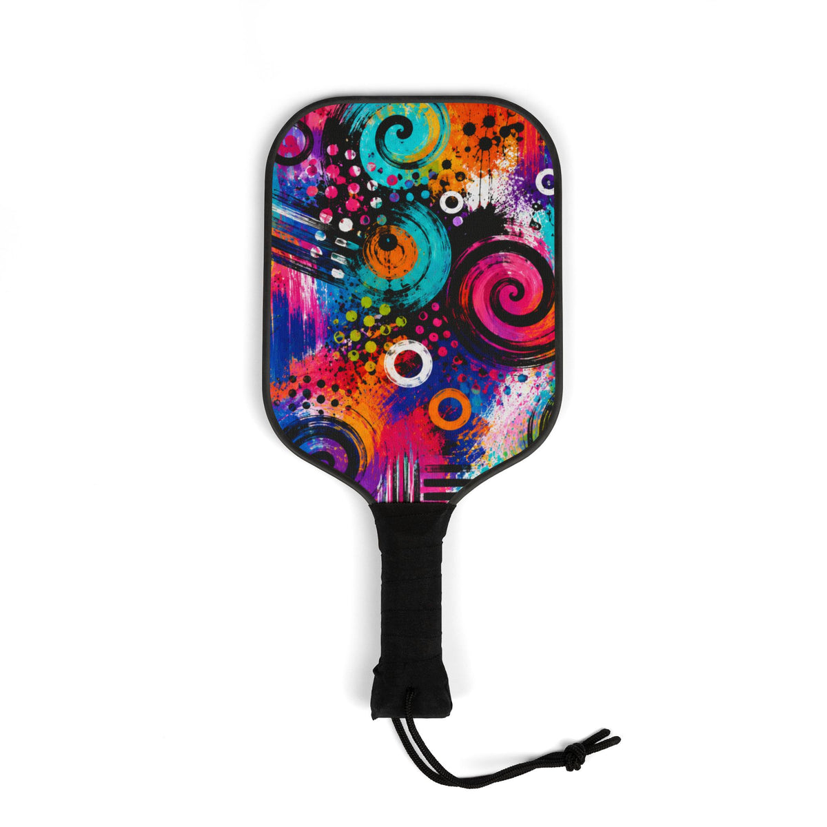 Colorful Abstract Swirls Pickleball Paddle