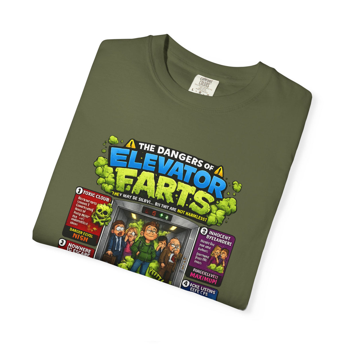 Elevator Farts chart T-shirt | Funny Bathroom Humor Tee