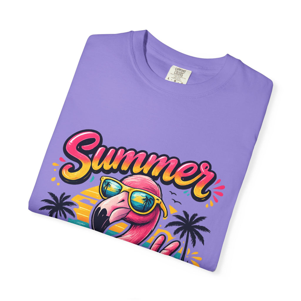 Summer Vibes Flamingo T-Shirt | Tropical Beach Graphic