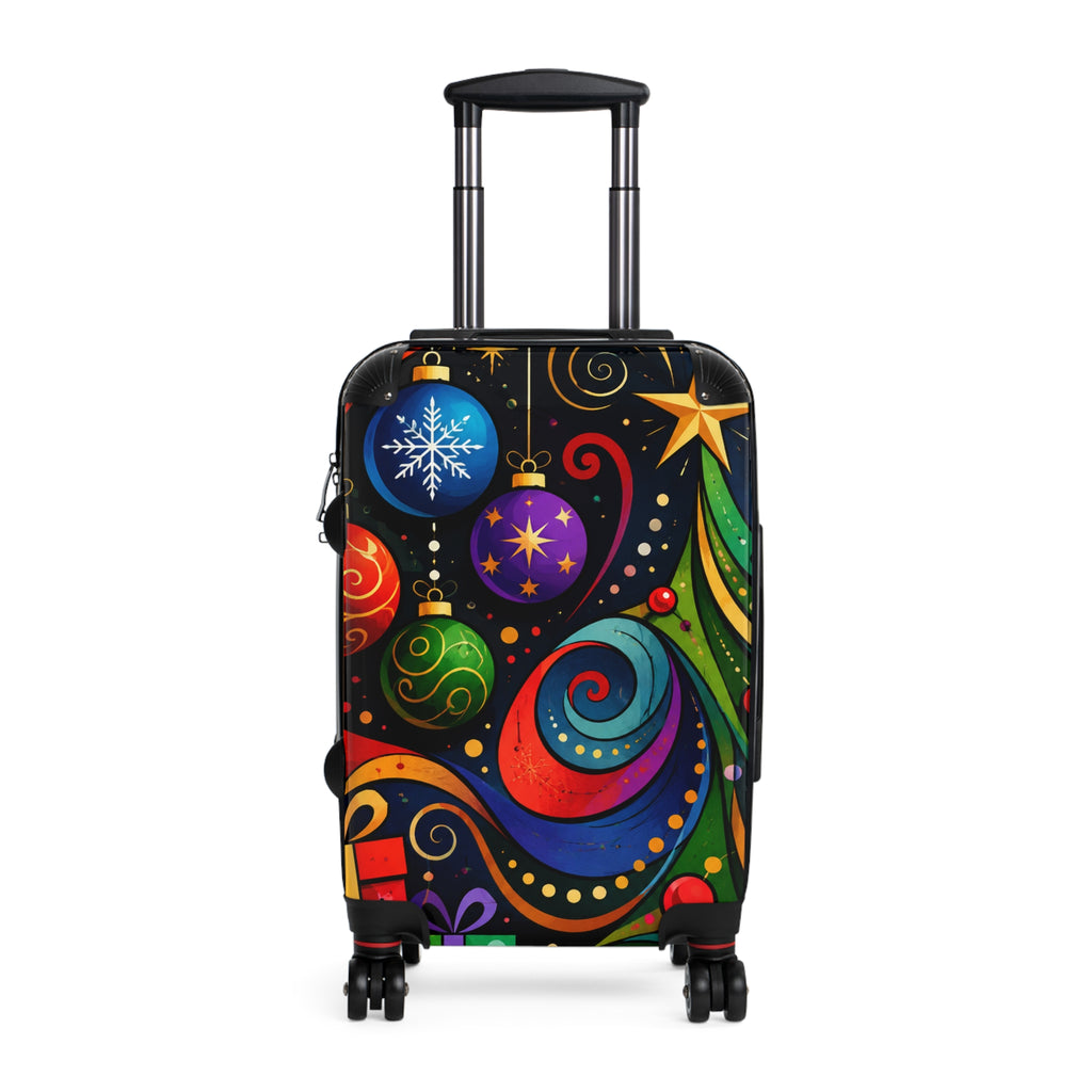 Holiday Ornaments Colorful Christmas Suitcase – Festive Travel Luggage