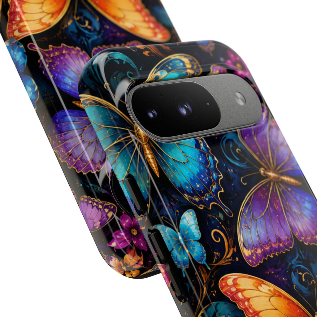 Butterfly Tough Phone Case — Colorful Floral Butterflies Protective Cover