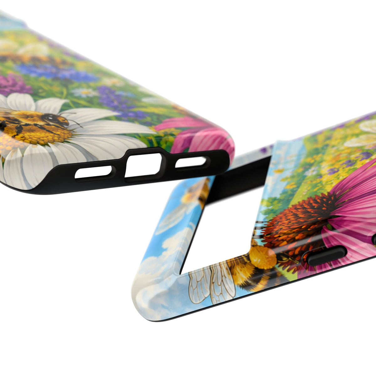 Bee Meadow Phone Case — Floral Honeybee Protective Cover
