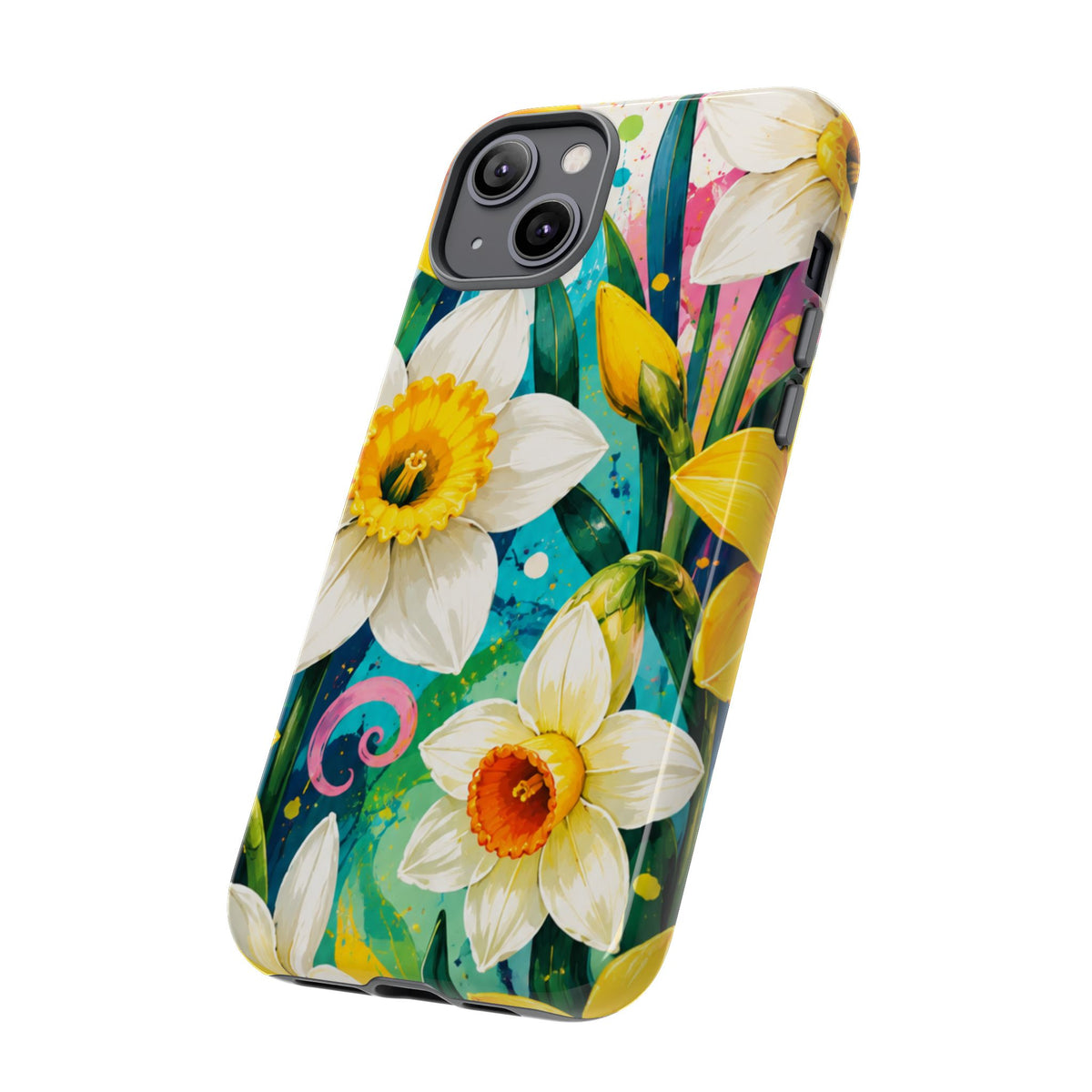 Daffodil Floral Phone Case — Bright Spring Garden Protective Cover