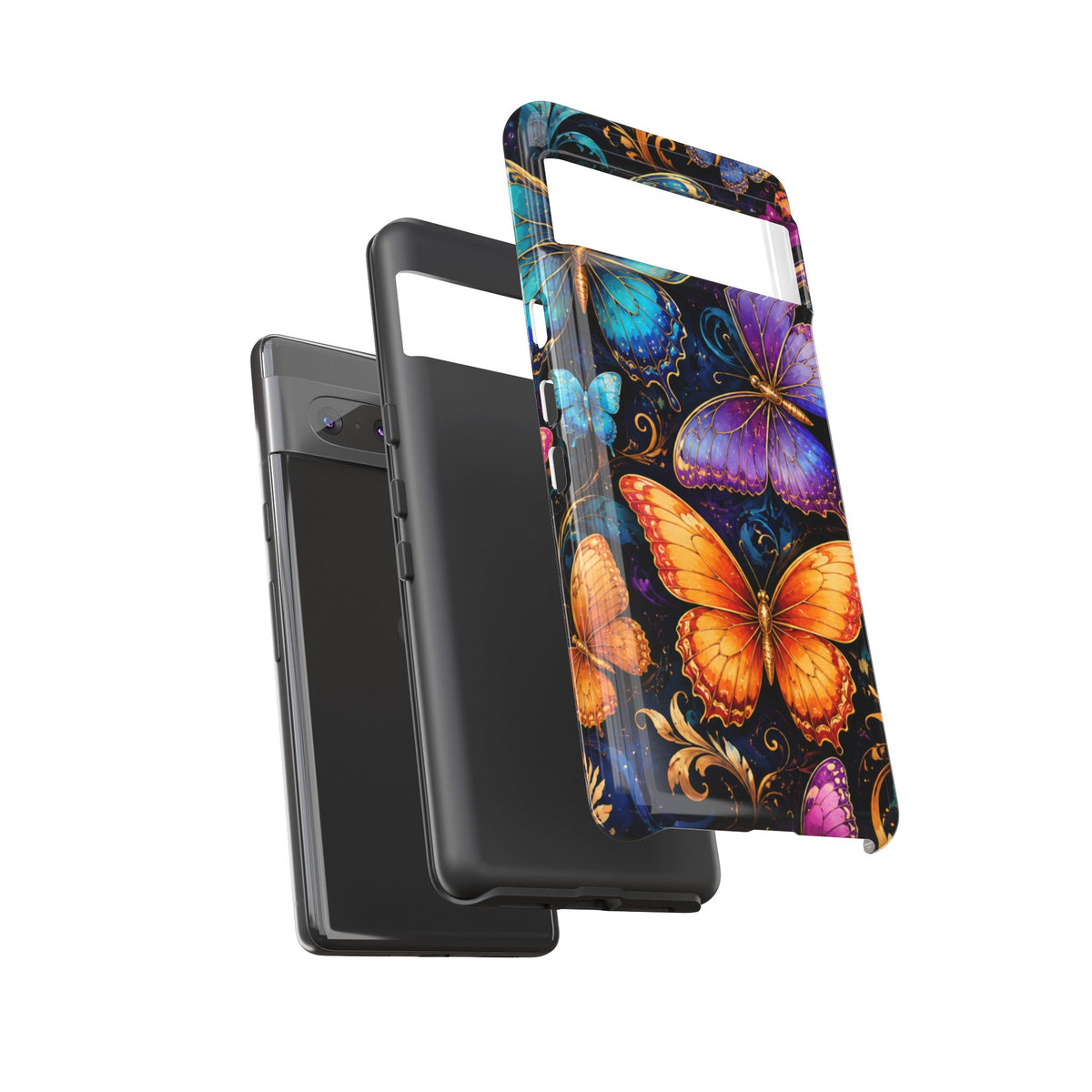 Butterfly Tough Phone Case — Colorful Floral Butterflies Protective Cover