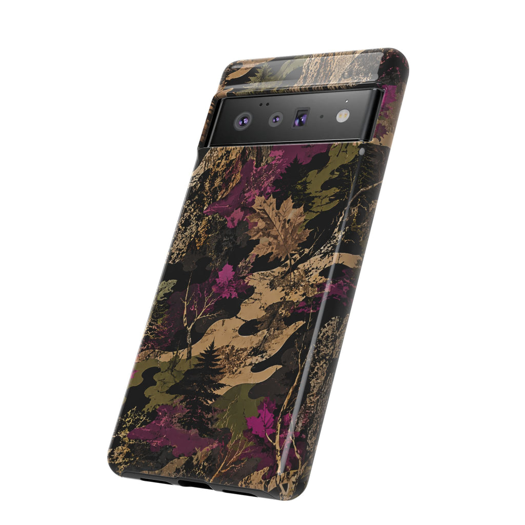 Camo Floral Tough Phone Case — Rugged Nature-Inspired Protection