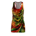 Christmas Tree Racerback Dress — Festive Swirl AOP Women's Dress