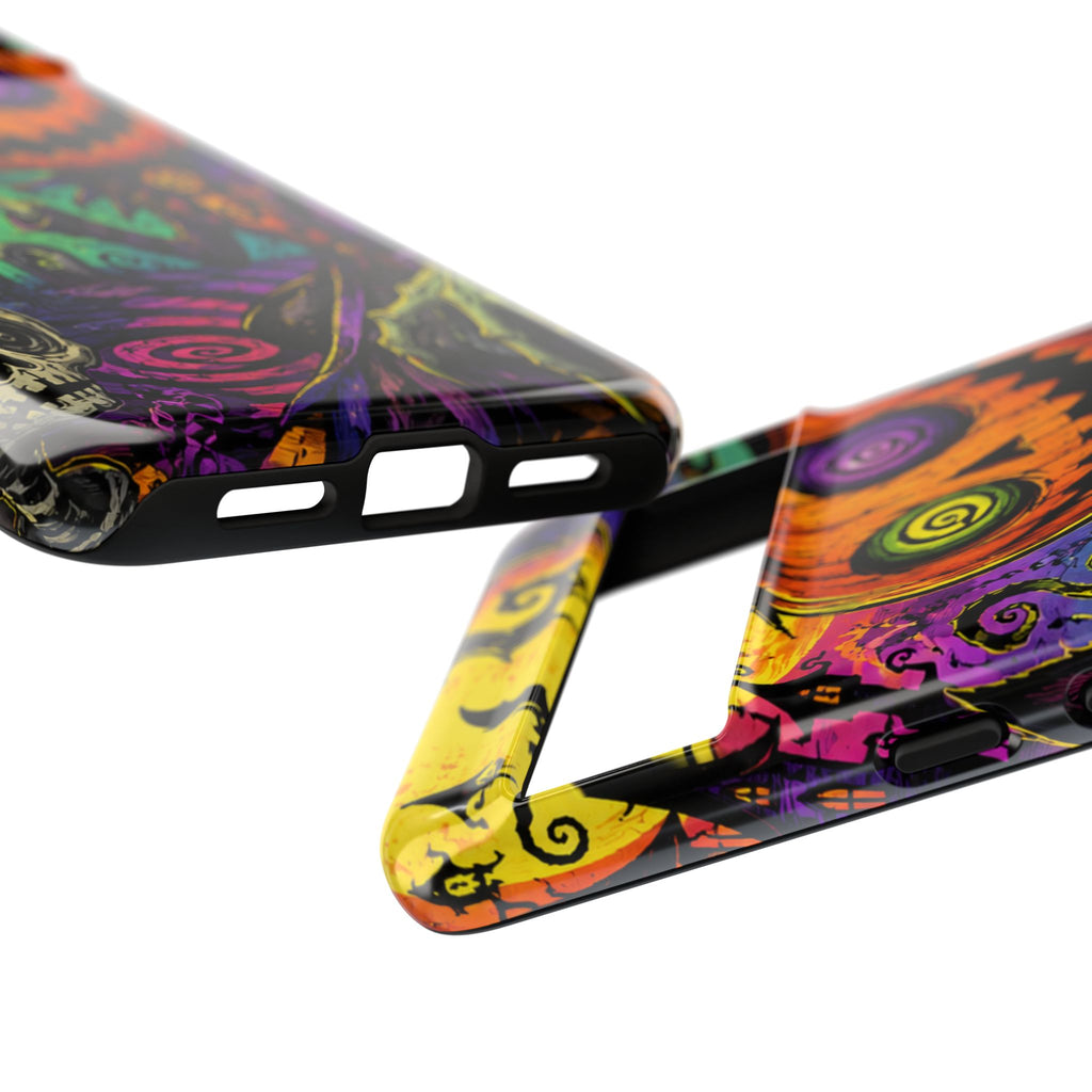 Halloween Pumpkin Skull Phone Case — Psychedelic Jack-o'-Lantern Tough Case