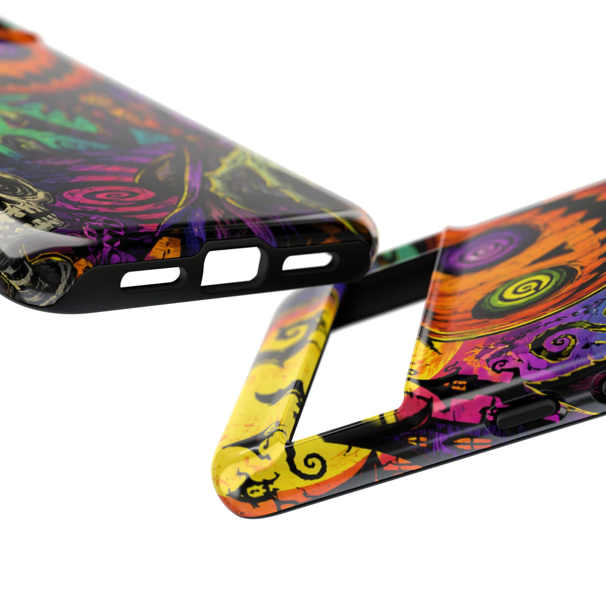 Halloween Pumpkin Skull Phone Case — Psychedelic Jack-o'-Lantern Tough Case