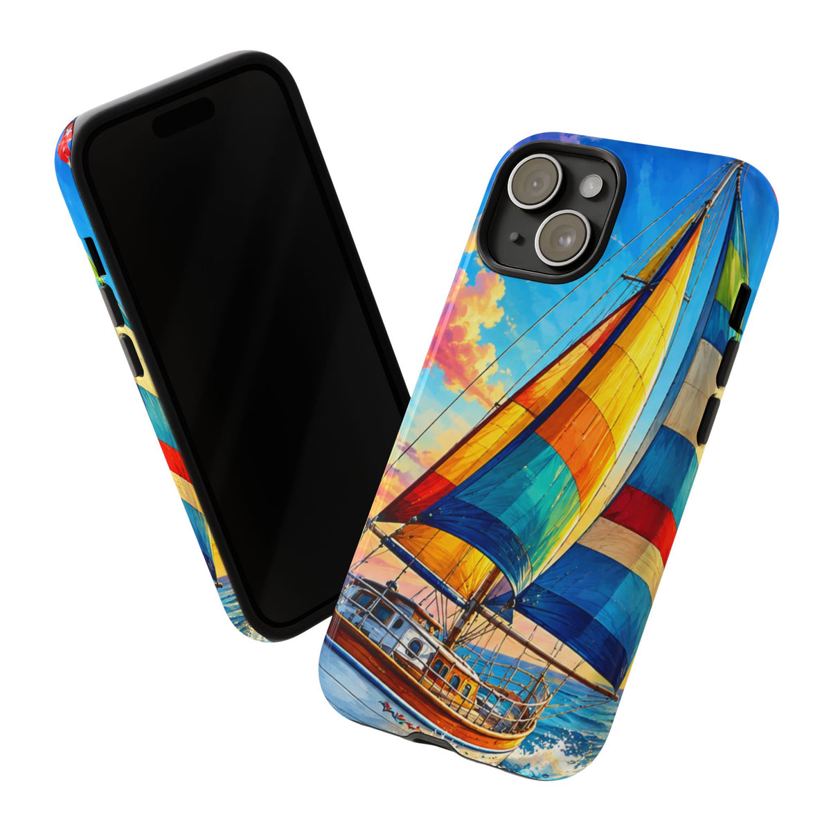 Sailboat Sunset Phone Case — Colorful Nautical iPhone Cover