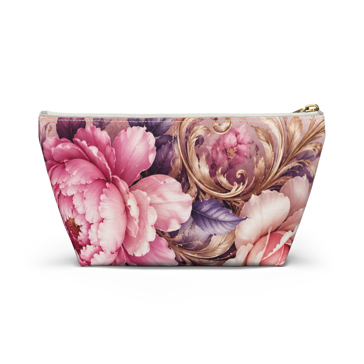 Vintage Pink Peonies Accessory Pouch