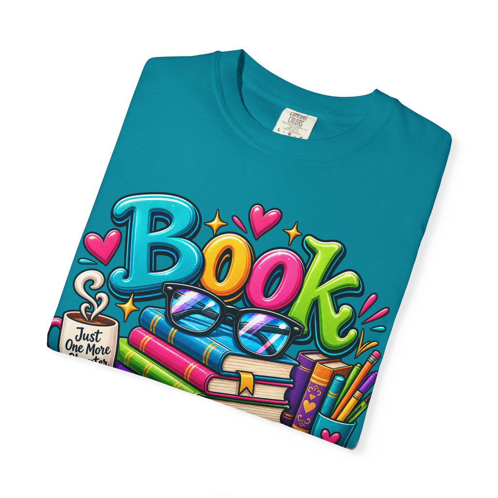 Book Nerd T-Shirt | Colorful Stacked Books Illustration