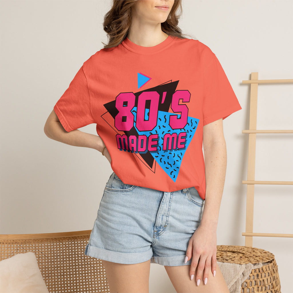 80's Made Me T-shirt | Retro 80s Neon Geometric Tee