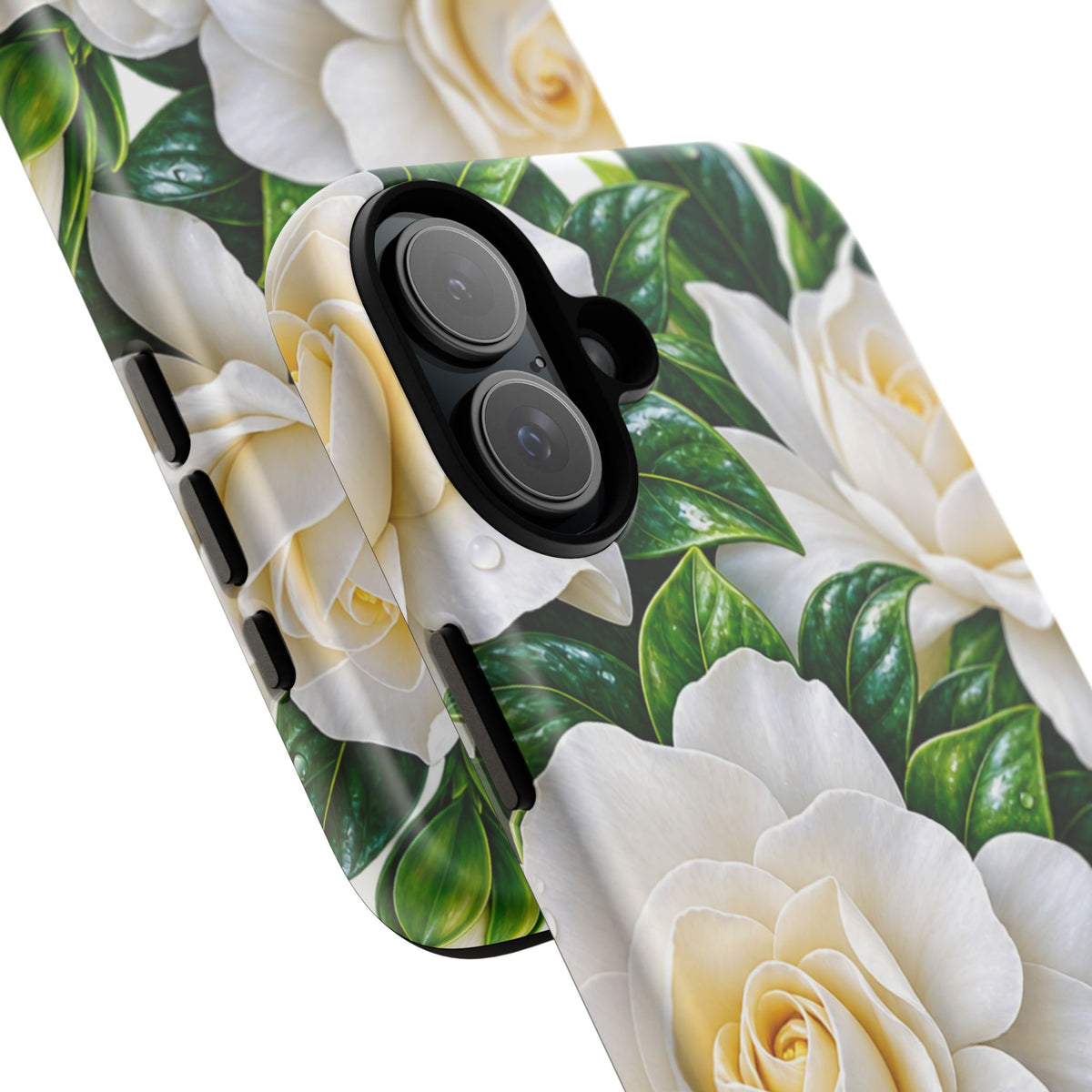 Floral Camellia Tough Case — White Gardenia Phone Cover