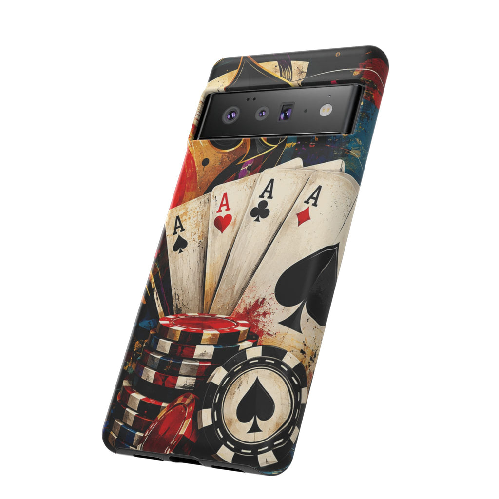 Casino Poker Ace Phone Case — Vintage Playing Cards & Chips Protective Cover