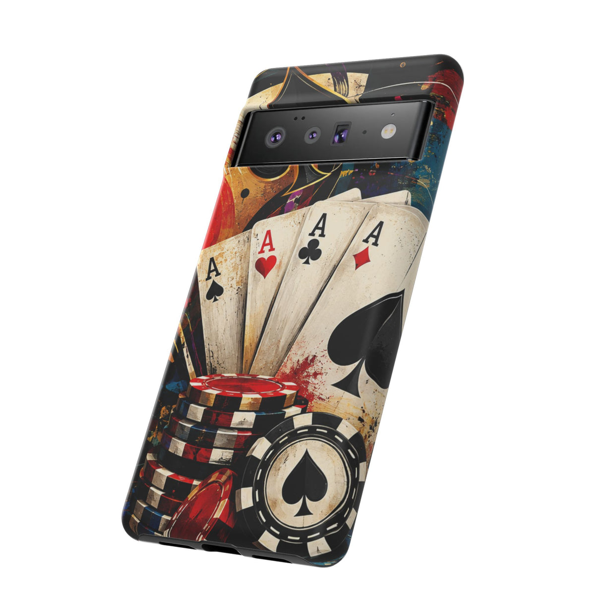 Casino Poker Ace Phone Case — Vintage Playing Cards & Chips Protective Cover